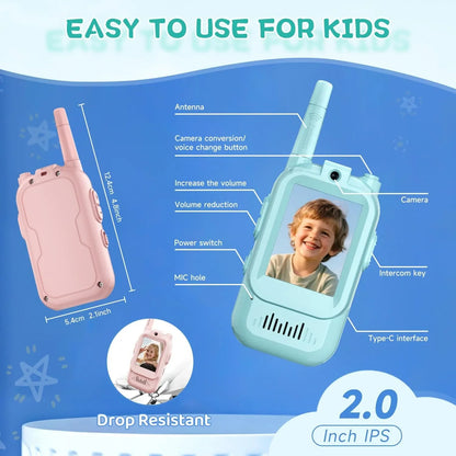 KidiTalk™: HD Video Walkie Talkies (2-pack)